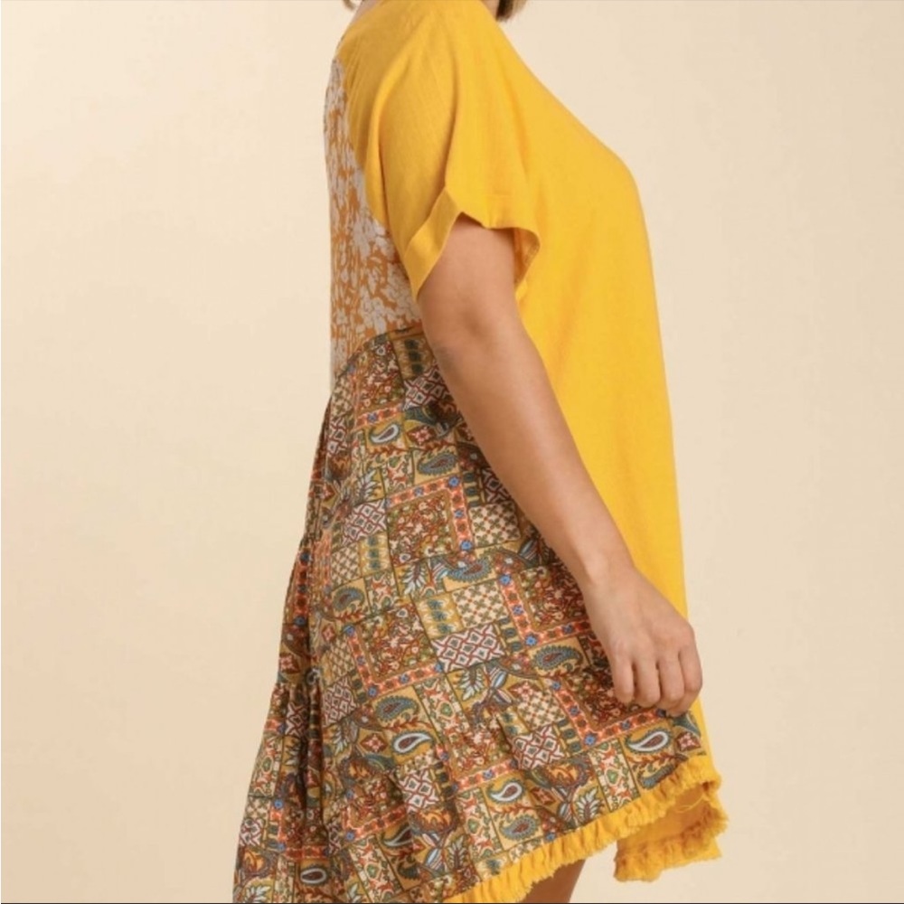 Umgee-2x Buisness in the Front-Party in Back Mini Dress